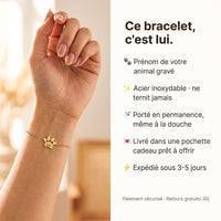 Le Bracelet Patte Gravée - Prénom de Votre Animal