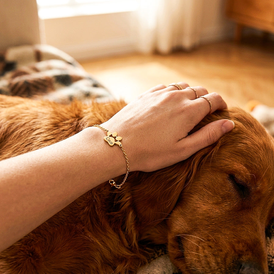 Le Bracelet Patte Gravée — Prénom de Votre Animal