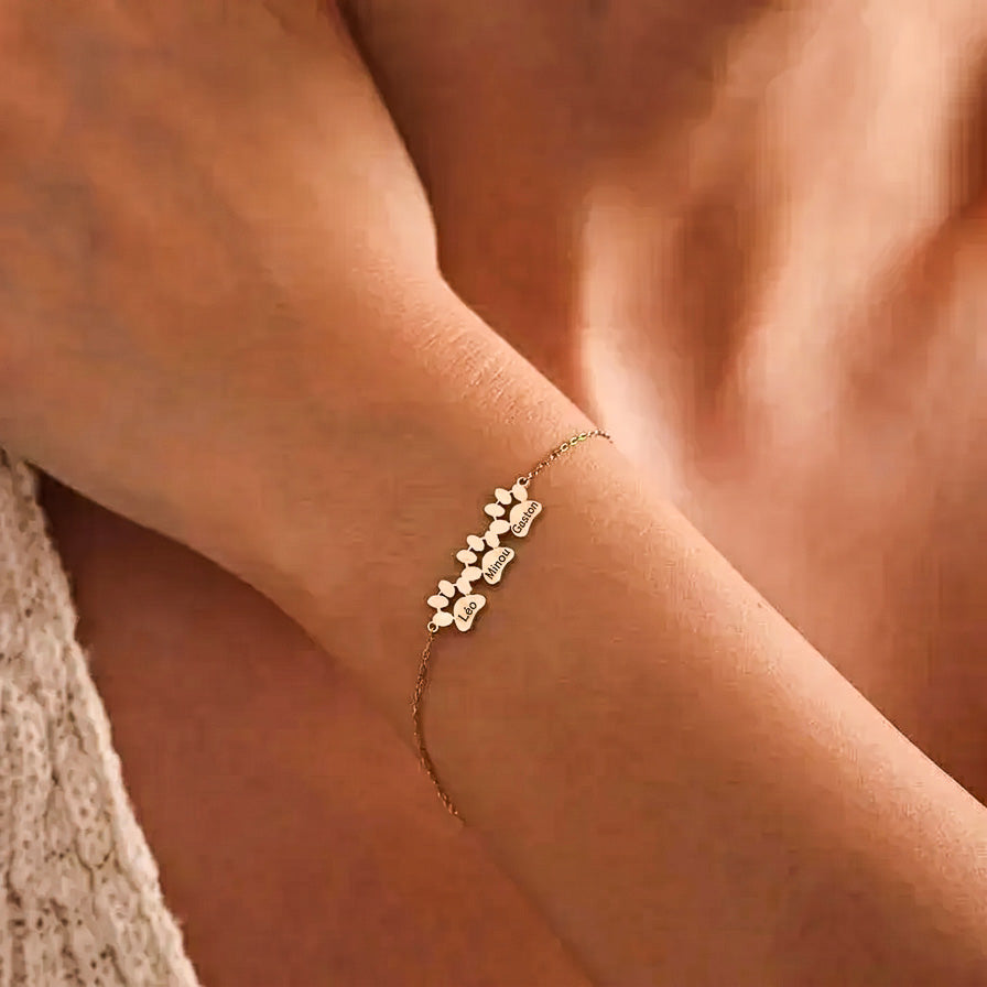 Le Bracelet Patte Gravée - Prénom de Votre Animal