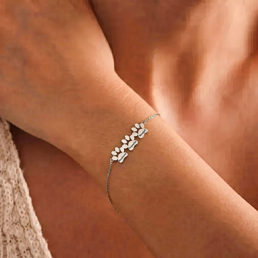 Le Bracelet Patte Gravée - Prénom de Votre Animal
