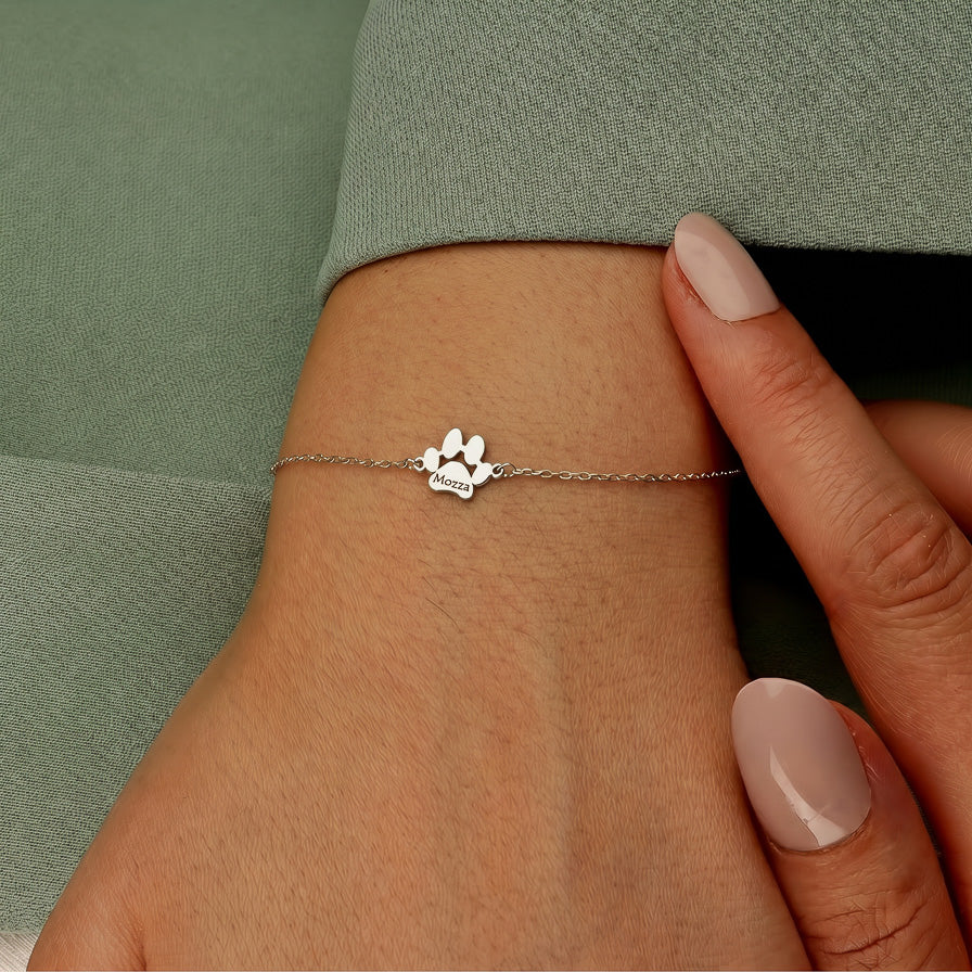 Le Bracelet Patte Gravée - Prénom de Votre Animal