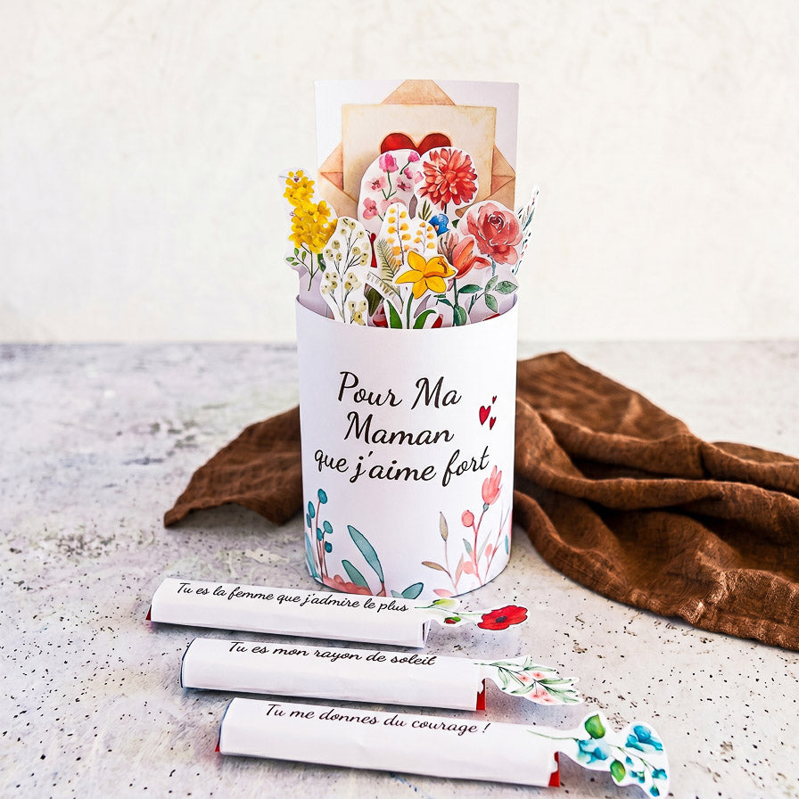 Kit de Banderolas Kinder Maxi "Mamá" - Modelo para Imprimir